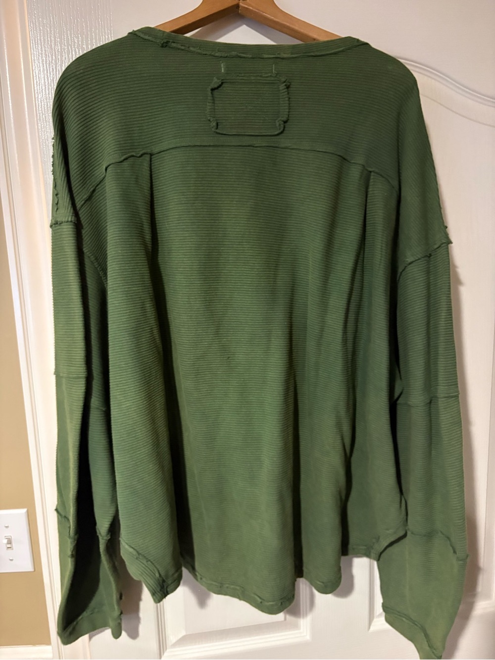 We The Free - Olive Green Crewneck Ribbed Sweater - Picture 2 of 4